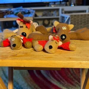 Vintage 1984 Hallmark Reindeer Family